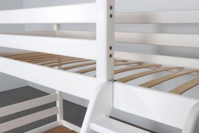 АДЕЛЬ Кровать двухъярусная с наклонной лестницей (белый) в Лабытнанги - labytnangi.mebel-74.com | фото