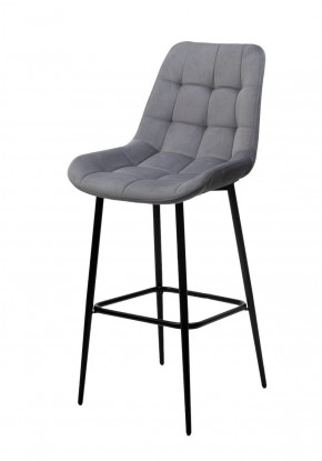 Барный стул ХОФМАН, цвет H-14 Серый, велюр / черный каркас М-City в Лабытнанги - labytnangi.mebel-74.com | фото