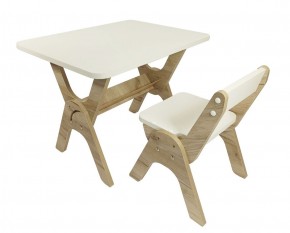 Детский растущий стол-парта и стул Я САМ "Умка" (Дуб/Серый) в Лабытнанги - labytnangi.mebel-74.com | фото