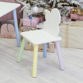 Детский стул Облачко (Белый/Белый/Цветной) в Лабытнанги - labytnangi.mebel-74.com | фото
