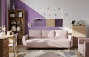 Диван-кровать Тулисия светло-розовый, ткань рогожка в Лабытнанги - labytnangi.mebel-74.com | фото
