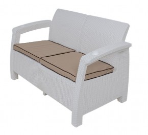 Диван Yalta Premium Sofa 2 Set (Ялта) белый (+подушки под спину) в Лабытнанги - labytnangi.mebel-74.com | фото