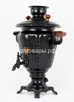 Электрический самовар "Черный Русский" матовая рюмка в наборе на 3 литра (Ограниченная серия) в Лабытнанги - labytnangi.mebel-74.com | фото