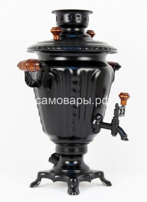 Электрический самовар "Черный Русский" матовая рюмка в наборе на 3 литра (Ограниченная серия) в Лабытнанги - labytnangi.mebel-74.com | фото