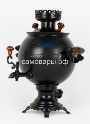 Электрический самовар "Черный Русский" матовый шар в наборе на 3 литра. Ограниченная серия. в Лабытнанги - labytnangi.mebel-74.com | фото