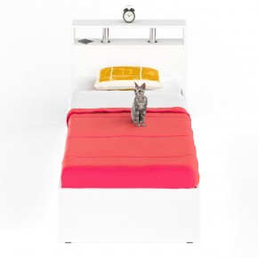 Камелия Кровать 0900, цвет белый, ШхГхВ 93,5х217х78,2 см., сп.м. 900х2000 мм., без матраса, основание есть в Лабытнанги - labytnangi.mebel-74.com | фото