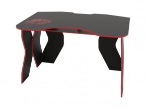 Компьютерный стол КЛ №9.0 (Черный/Красный) в Лабытнанги - labytnangi.mebel-74.com | фото