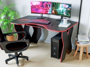 Компьютерный стол КЛ №9.0 (Черный/Красный) в Лабытнанги - labytnangi.mebel-74.com | фото