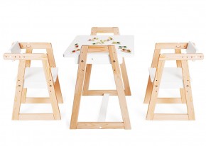 Комплект детской мебели стол и  два стула Я САМ "Лофт-Дуо" (Белый) в Лабытнанги - labytnangi.mebel-74.com | фото