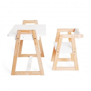 Комплект детской мебели стол и  два стула Я САМ "Лофт-Дуо" (Белый) в Лабытнанги - labytnangi.mebel-74.com | фото