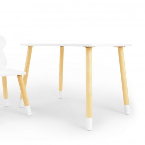 Комплект детской мебели стол и стул Корона (Белый/Белый/Береза) в Лабытнанги - labytnangi.mebel-74.com | фото