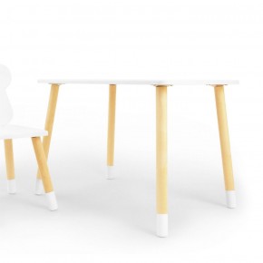 Комплект детской мебели стол и стул Звездочка (Белый/Белый/Береза) в Лабытнанги - labytnangi.mebel-74.com | фото