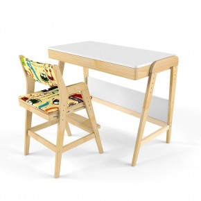 Комплект растущий стол и стул с чехлом 38 попугаев «Вуди» (Белый, Без покрытия, Монстры) в Лабытнанги - labytnangi.mebel-74.com | фото