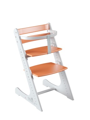 Комплект растущий стул и жесткий ограничитель Конёк Горбунёк Комфорт  (Бело-оранжевый) в Лабытнанги - labytnangi.mebel-74.com | фото