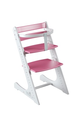 Комплект растущий стул и жесткий ограничитель Конёк Горбунёк Комфорт  (Бело-розовый) в Лабытнанги - labytnangi.mebel-74.com | фото