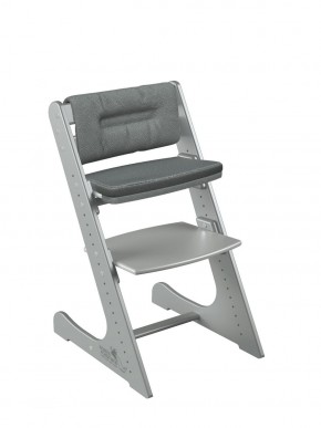 Комплект растущий стул и подушки Конёк Горбунёк Комфорт  (Серый металлик, Графит) в Лабытнанги - labytnangi.mebel-74.com | фото