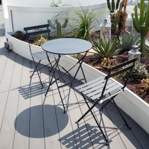Комплект садовой мебели OTS-001R (стол + 2 стула) металл в Лабытнанги - labytnangi.mebel-74.com | фото