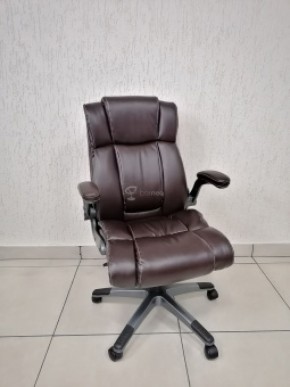 Кресло Barneo K-44 для руководителя (коричневая экокожа) в Лабытнанги - labytnangi.mebel-74.com | фото