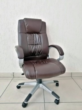 Кресло Barneo K-6 для руководителя (коричневая экокожа) в Лабытнанги - labytnangi.mebel-74.com | фото