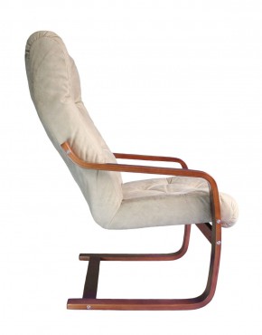 Кресло для отдыха (пружинка) Магнат 102-З-КР замша КРЕМ в Лабытнанги - labytnangi.mebel-74.com | фото