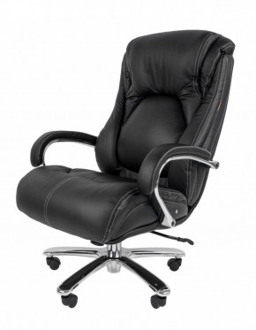 Кресло для руководителя CHAIRMAN 402 (Кожа) Черное в Лабытнанги - labytnangi.mebel-74.com | фото
