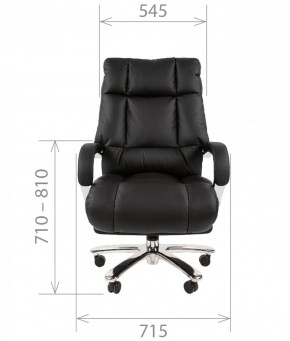 Кресло для руководителя CHAIRMAN 405 (Кожа) Черное в Лабытнанги - labytnangi.mebel-74.com | фото