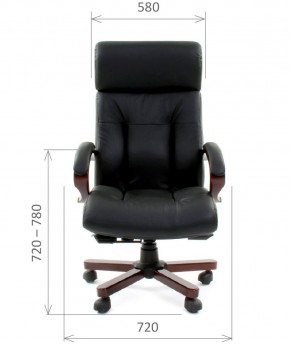 Кресло для руководителя CHAIRMAN  421 (Натуральная кожа) Черное в Лабытнанги - labytnangi.mebel-74.com | фото