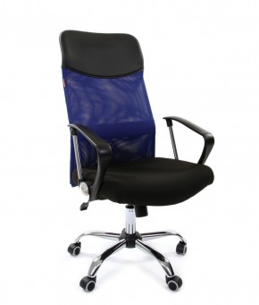 Кресло для руководителя CHAIRMAN 610 N (15-21 черный/сетка синий) в Лабытнанги - labytnangi.mebel-74.com | фото