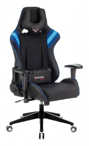 Кресло игровое Бюрократ VIKING 4 AERO BLUE черный/синий в Лабытнанги - labytnangi.mebel-74.com | фото