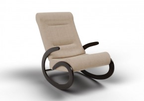 Кресло-качалка Мальта 10-Т-П (ткань/венге) ПЕСОК в Лабытнанги - labytnangi.mebel-74.com | фото