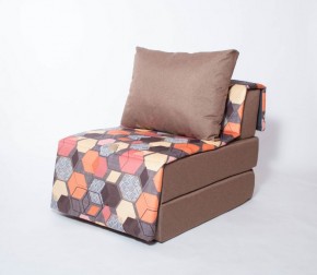 Кресло-кровать бескаркасное Харви (коричневый-геометрия браун) в Лабытнанги - labytnangi.mebel-74.com | фото