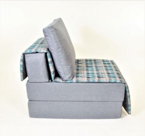 Кресло-кровать бескаркасное Харви (серый-квадро азур) в Лабытнанги - labytnangi.mebel-74.com | фото