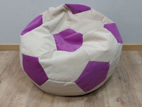 Кресло-мешок Мяч M (Nice Vanilla-Shaggy Fuchsia) в Лабытнанги - labytnangi.mebel-74.com | фото
