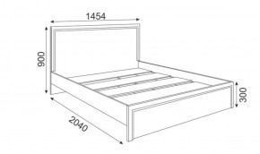 Кровать 1.4 М16 Стандарт с настилом Беатрис (Орех гепланкт) в Лабытнанги - labytnangi.mebel-74.com | фото