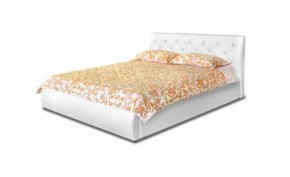Кровать 1600 Флоренция в к/з "Классик 550 белый" (серия Норма) + основание + ПМ в Лабытнанги - labytnangi.mebel-74.com | фото