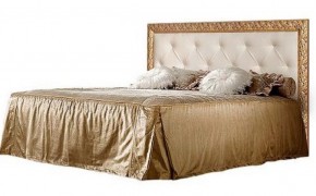 Кровать 2-х спальная (1,4 м) Тиффани штрих-лак/золото с мягким изголовьем (ТФКР140-2) в Лабытнанги - labytnangi.mebel-74.com | фото