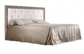 Кровать 2-х спальная(1,6 м)Тиффани Premium черная/серебро с мягким элементом со стразами с подъемным механизмом (ТФКР-2[3][7](П) в Лабытнанги - labytnangi.mebel-74.com | фото