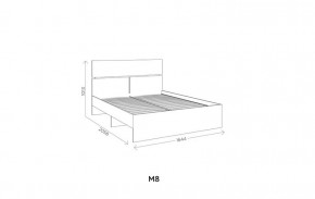 Кровать Агата М8 1600 Белый в Лабытнанги - labytnangi.mebel-74.com | фото