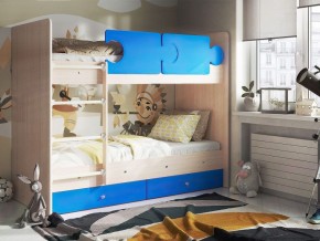 Кровать двухъярусная "Тетрис" (щиты) с бортиками + ящики в Лабытнанги - labytnangi.mebel-74.com | фото