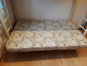 Кровать двухъярусная с диваном "Мадлен" (Коричневый/Бежевый) в Лабытнанги - labytnangi.mebel-74.com | фото