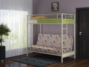 Кровать двухъярусная с диваном "Мадлен" (Слоновая кость/Серый) в Лабытнанги - labytnangi.mebel-74.com | фото