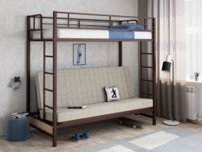 Кровать двухъярусная с диваном "Мадлен" (Коричневый/Бежевый) в Лабытнанги - labytnangi.mebel-74.com | фото