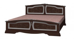 ЕЛЕНА Кровать из массива 1400 (Орех темный) в Лабытнанги - labytnangi.mebel-74.com | фото