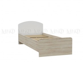 МАРТИНА Кровать 800 с настилом ЛДСП (Белый глянец/дуб сонома) в Лабытнанги - labytnangi.mebel-74.com | фото