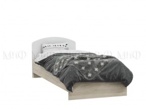 МАРТИНА Кровать 800 с настилом ЛДСП (Белый глянец/дуб сонома) в Лабытнанги - labytnangi.mebel-74.com | фото