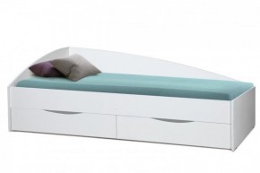 Кровать одинарная "Фея - 3" асимметричная 1900х800 (белая) в Лабытнанги - labytnangi.mebel-74.com | фото