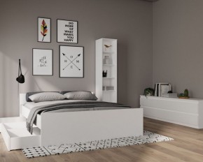 Кровать ОРИОН двухспальная с ортопедическим основанием 140х200, цвет белый в Лабытнанги - labytnangi.mebel-74.com | фото