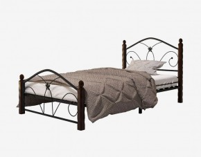 Кровать "Селена 1" Черная (900*2000) (ножки-шоколад) с коваными элементами в Лабытнанги - labytnangi.mebel-74.com | фото