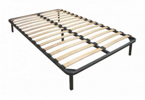 Кровать "Вена" 1400 СТАНДАРТ Вариант 3 Мора коричневый + ортопедическое основание на 5 опорах в Лабытнанги - labytnangi.mebel-74.com | фото