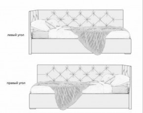 Кровать угловая Хлоя интерьерная +основание (80х200) в Лабытнанги - labytnangi.mebel-74.com | фото